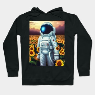 Astronaut sunflower planet travel Hoodie